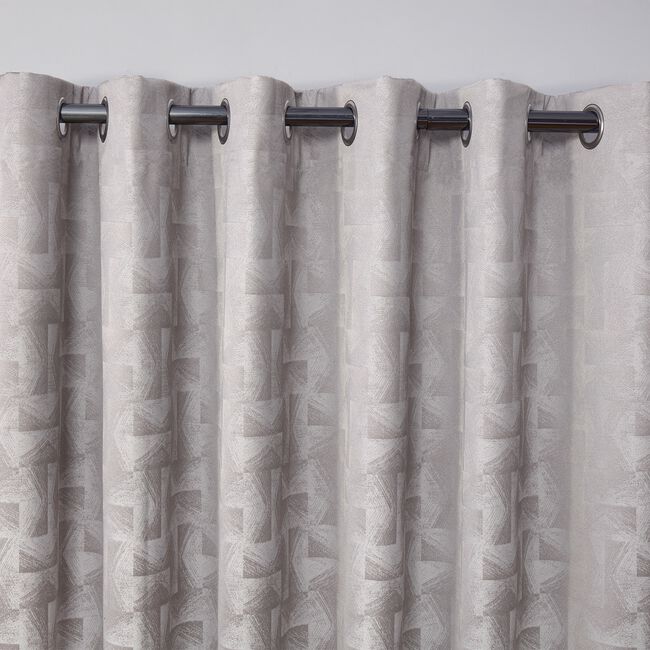 BLACKOUT & THERMAL GRAPHIC GEO GREY  66x54 Curtain