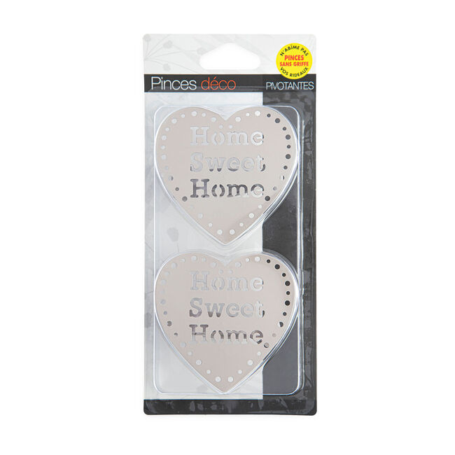 Home Sweet Home Taupe Curtain Clips 2