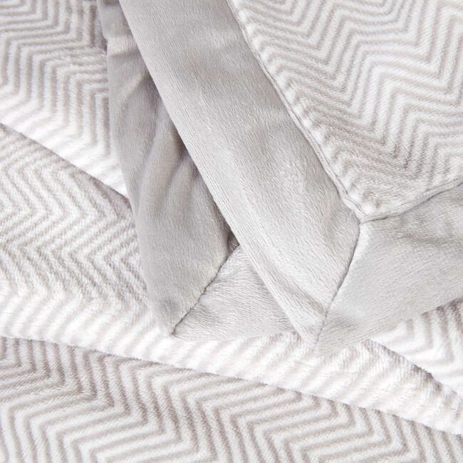 NICOLE DAY HERRINGBONE GREY 150x200cm Throw