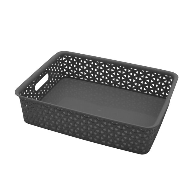 Geometric 6.5L Grey Basket