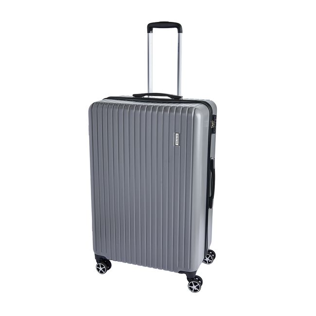 Large Lightweight Hardshell Luggage - Silver Grey