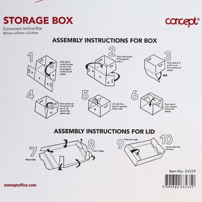 Concept Archive Storage Box - Red