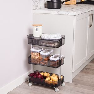 Storage Master 3-Tier Rolling Trolley Cart