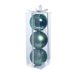 3 PACK 12CM Forest Green Baubles