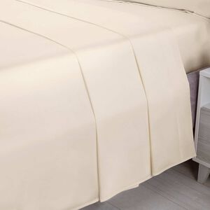 SINGLE FLAT SHEET 200 Threadcount Cotton Cream