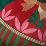 Embroidered Bauble Cushion 45cm x 45cm - Green