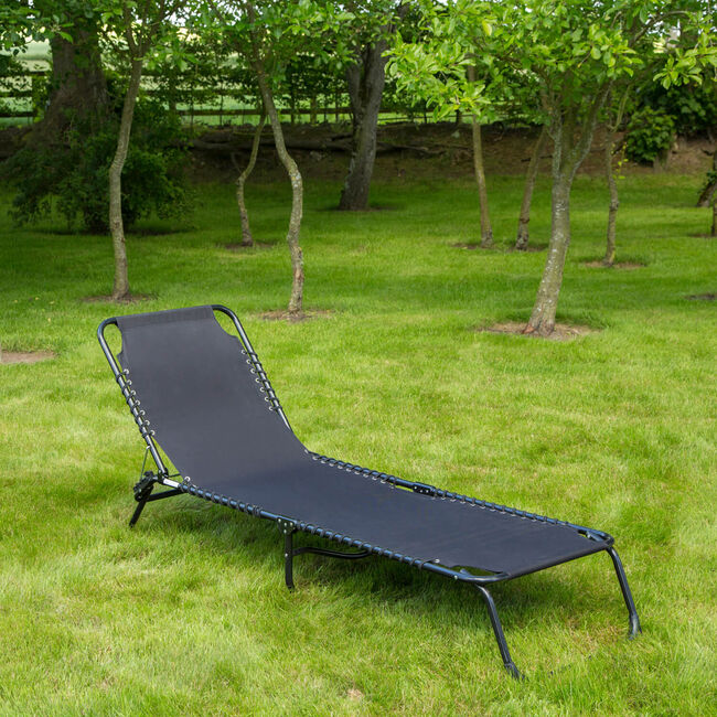 Black Folding Sun Lounger