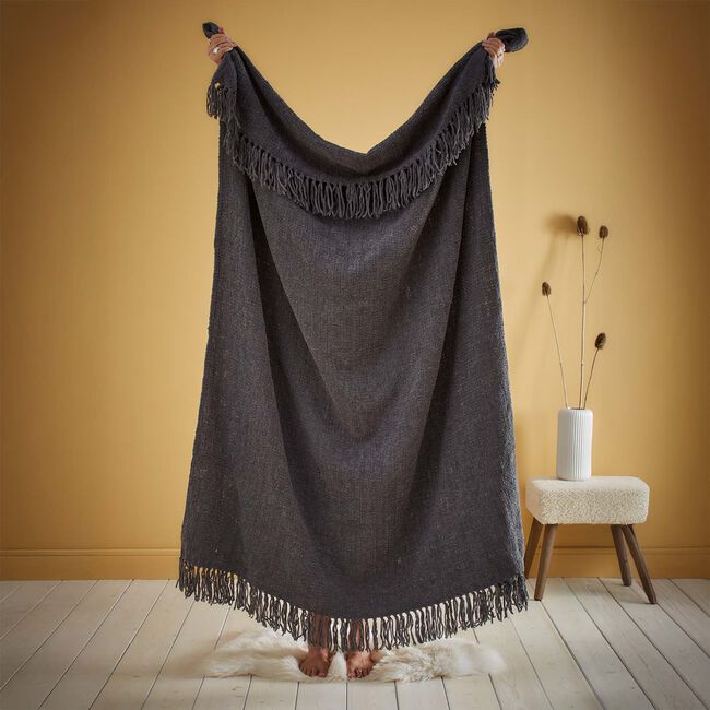 APPLETREE LOFT CHENILLE CHARCOAL 130x180cm Throw