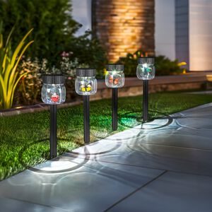 Insect Explorer Solar Garden Post Lights - 4 Pack