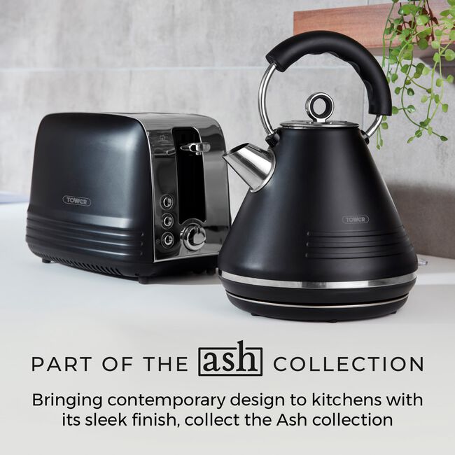 Tower Ash Black 2 Slice Toaster