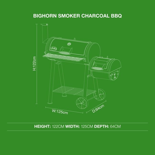 Bighorn Smoker Charcoal BBQ