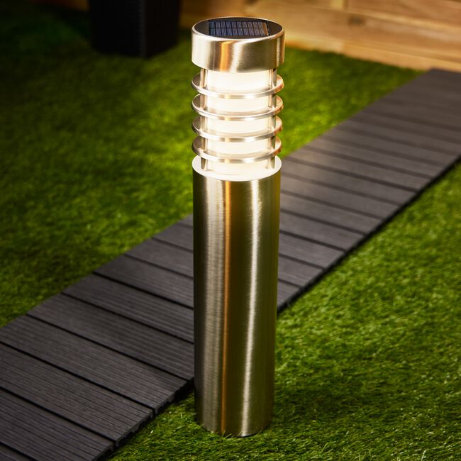 Lumio Solar Bollard Stainless Steel
