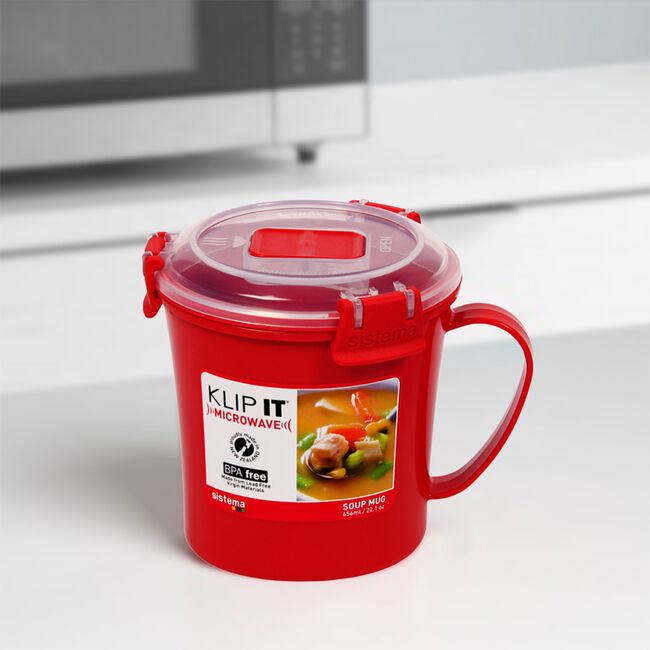 Klip It Microwave Soup Mug 656ml