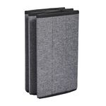 Small Folding Linen Storage Ottoman - Grey