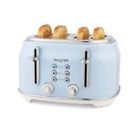 SALTER RETRO BLUE CURVED BODY 4 Slice Toaster
