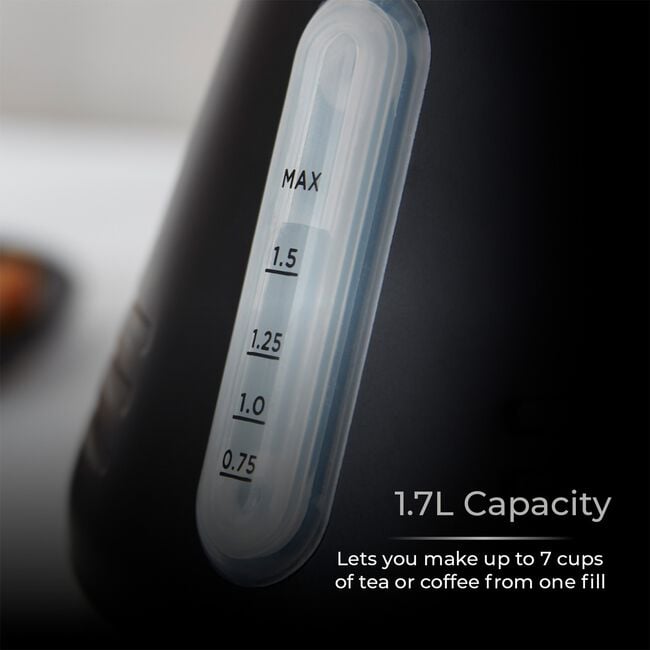 Tower Ash Black 1.7L Pyramid Kettle