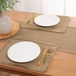 WOVEN WATERPROOF Natural 4Pk Placemats