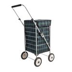 Sabichi Angus 4 Wheel Tartan Shopping Trolley