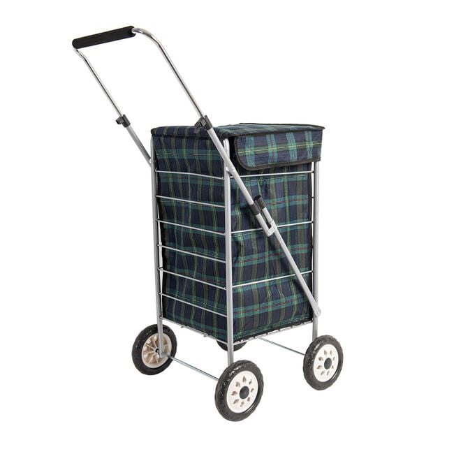 Sabichi Angus 4 Wheel Tartan Shopping Trolley