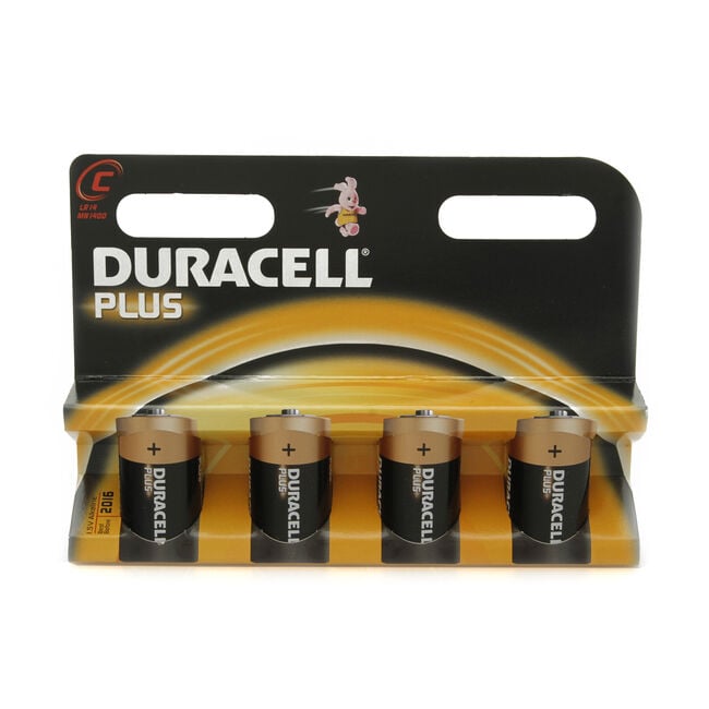Duracell Plus C Batteries 4 Pack