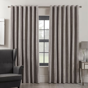 BLACKOUT & THERMAL TEXTURED SILVER 66x54 Curtain