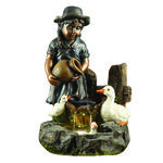 Girl & Ducks Playing Garden Water Feature