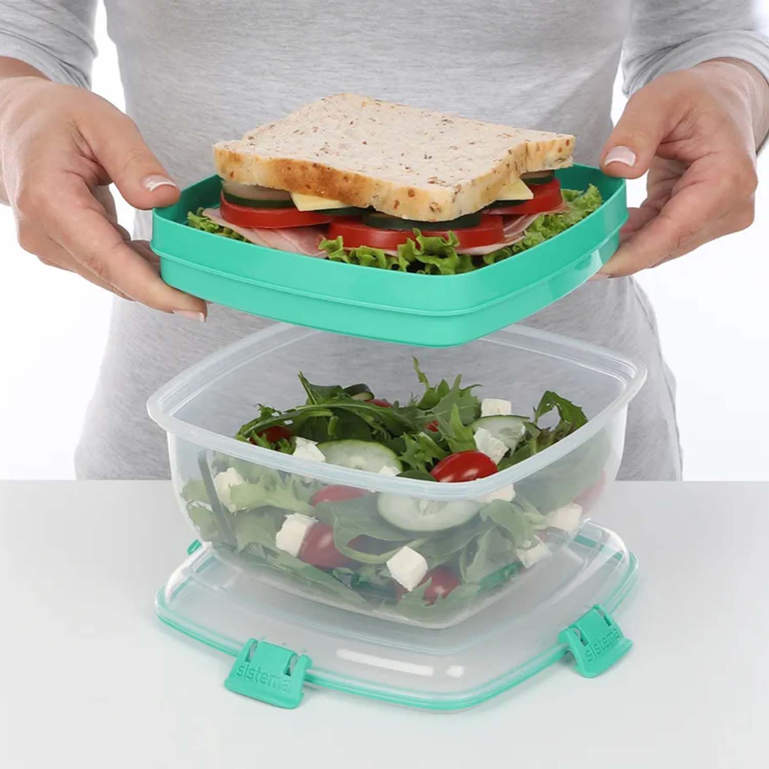 Sistema Salad & Sandwich To Go Lunch Box Home Store + More