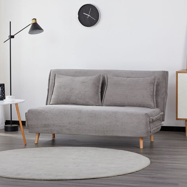 Lara Grey Convertible 191x108cm Sofa Bed