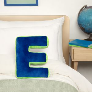 LETTER E Cushion Blue/Green