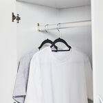 Skinny 10 Pack  Black Hangers with Anti Slip