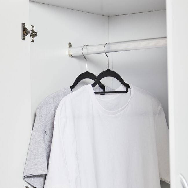 Skinny 10 Pack  Black Hangers with Anti Slip