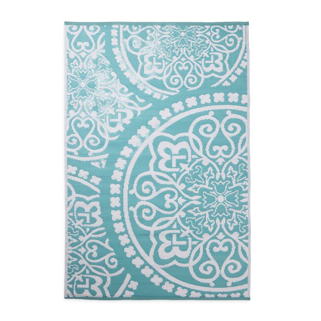 Mosaic Tile Duck Egg 120cm x 180cm Outdoor Mat