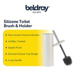 BELDRAY CREAM ROUND TOILET BRUSH With Silicone Head 