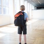 Streetsac Semi Plain Orange School Bag