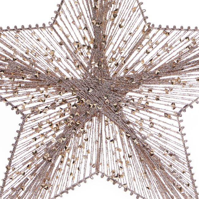 Gold Glitter Star Christmas Tree Decoration
