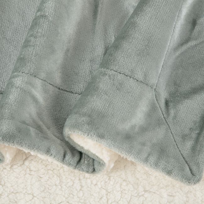 NICOLE DAY MINK SHERPA SLATE 130x170cm Throw