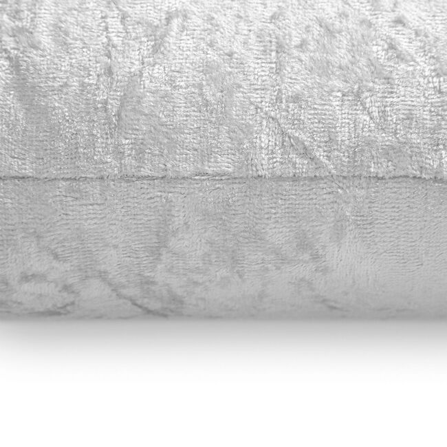 Velvet Crush Draught Excluder Silver 22 x 90cm