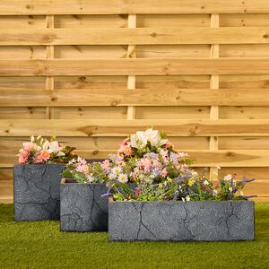 PORTO SMALL DARK GREY MARBLE POT