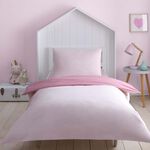 JUNIOR DUVET COVER Luxury Percale Blush Pink/Rose Pink