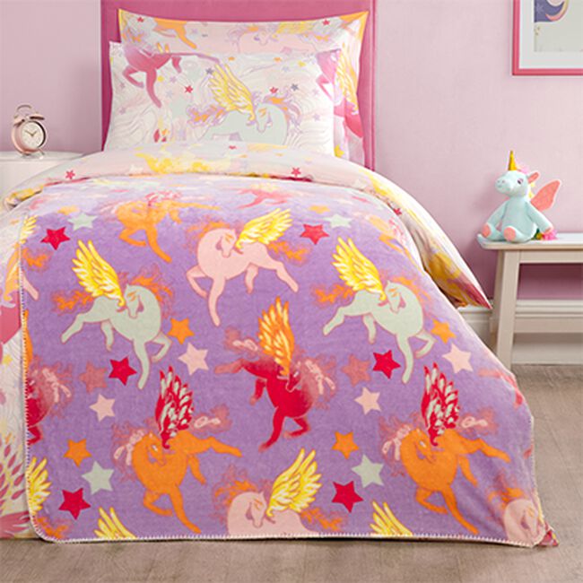 Unicorn Sky City 120cm x 150cm Throw