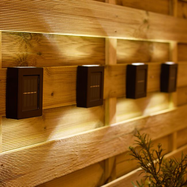 4 Pack Solar Wall Light 