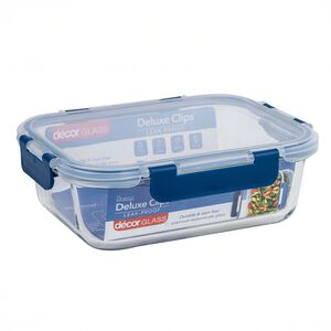 Decor Deluxe Clips Glass Container 1L