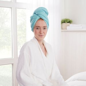 TURKISH COTTON SUPERSOFT AQUA Hair Wrap