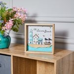 Seaside Wooden Square Framed Plaque