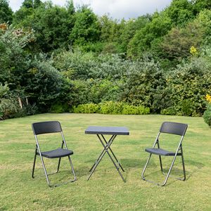 Lille 3 Piece Folding Bistro Garden Furniture Set