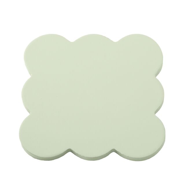 Scallop Wooden Sage 4Pk Coasters