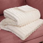 RUANE CORD VELVET WHITE 150x200cm Throw