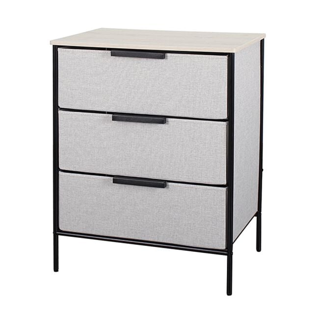 Stylehome 3 Drawer Grey Cabinet