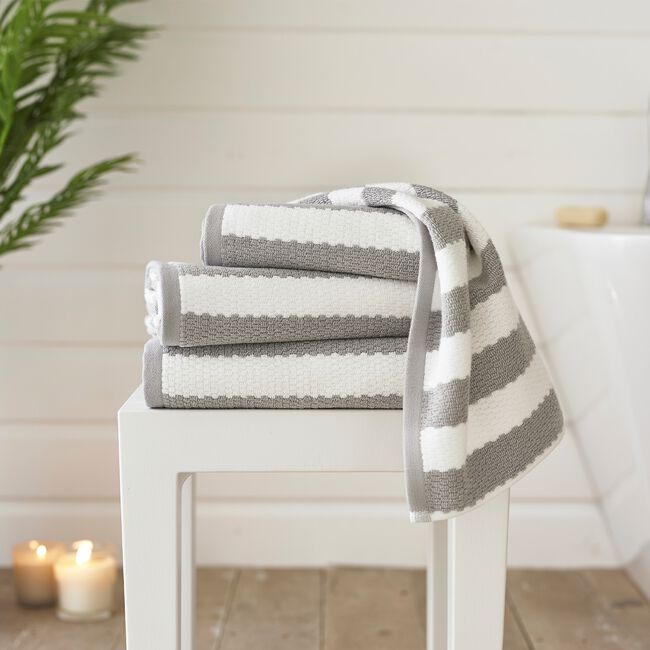 BOSTON 550GSM TEXTURED WAFFLE SILVER Hand Towel