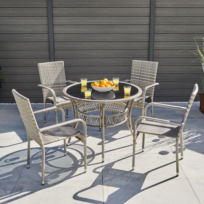 Siena 5 Piece Rattan Dining Set
